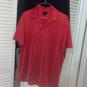 Red and White Stripe Men’s XL Chase 54, Polo